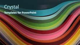  Presentation with rainbow wave - Theme enhanced with color-rainbow-strip-wave-line and a ocean colored foreground