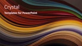  Presentation with rainbow wave - PPT layouts featuring color-rainbow-strip-wave-paper background and a wine colored foreground