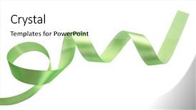  Presentation with brown sugar isolated on white - Cool new PPT layouts with color ribbon isolated on white backdrop and a  colored foreground