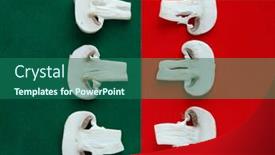  Presentation with green color - Cool new presentation theme with color-rows-of-fresh-mushrooms backdrop and a ocean colored foreground