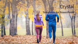  Presentation with color run - Amazing presentation having color run - couple jogging or running backdrop and a coral colored foreground