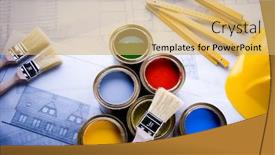  Presentation with retirement plan financials - Audience pleasing PPT theme consisting of color-samples-architecture-plan backdrop and a yellow colored foreground