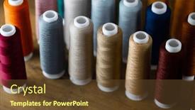  Presentation with textile - PPT theme with color-selection-in-textile background and a tawny brown colored foreground