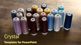  Presentation with color - Theme featuring color-selection-in-textiles background and a wine colored foreground