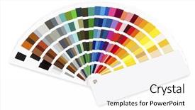  Presentation with ac and fan - PPT theme featuring color selector fan isolated background and a white colored foreground