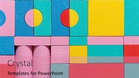  Presentation with fancy - PPT layouts enhanced with color-shapes-texture-fancy-constructor background and a coral colored foreground