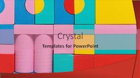  Presentation with fancy - PPT theme consisting of color-shapes-texture-fancy-constructor background and a coral colored foreground