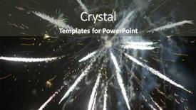  Presentation with firework - PPT theme enhanced with color-shining-firework-show-background background and a dark gray colored foreground