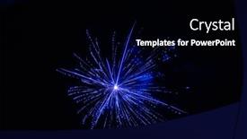  Presentation with firework - Presentation theme consisting of color-shining-firework-show-background background and a black colored foreground