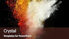  Presentation with color powder - Theme having color smoke - launched colorful powder isolated background and a tawny brown colored foreground