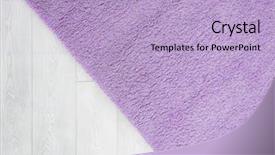  Presentation with carpet - Presentation theme consisting of color soft carpet on wooden background and a  colored foreground