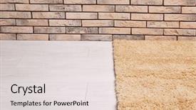  Presentation with soft drink cola bottle - Slide set with color soft carpet on wooden background and a  colored foreground