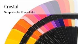  Presentation with color spectrum - PPT theme having color spectrum palette background background and a white colored foreground