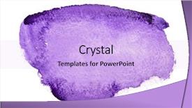  Presentation with brush - Amazing slide deck having water colour - blue watercolor brush strokes backdrop and a lavender colored foreground