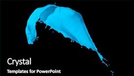 Presentation with splashing - Slides having paint splashing isolated on black background and a black colored foreground
