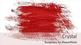  Presentation with watercolor red - Slides featuring red watercolor brush strokes background and a coral colored foreground