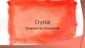  Presentation with watercolor red - Beautiful presentation theme featuring red watercolor brush strokes backdrop and a coral colored foreground