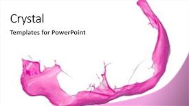  Presentation with pink white - Theme consisting of shot of pink paint splash background and a white colored foreground