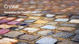  Presentation with pavement - Amazing PPT theme having color stone - background of colorful cobblestone pavement backdrop and a  colored foreground