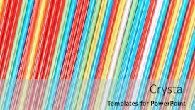  Presentation with color - Audience pleasing presentation theme consisting of color-straws-as-a-background backdrop and a light blue colored foreground