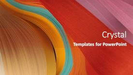  Presentation with abstract wave - Slides consisting of color-strip-gradient-wave-grain background and a crimson colored foreground