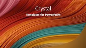  Presentation with abstract wave - PPT theme consisting of color-strip-gradient-wave-grain background and a tawny brown colored foreground