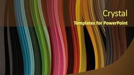  Presentation with paper line - Theme having color-strip-wave-line-paper background and a tawny brown colored foreground