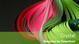  Presentation with black paper texture black - Colorful PPT theme enhanced with color-strip-wave-paper-abstract backdrop and a seafoam green colored foreground