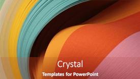  Presentation with abstract wave - PPT layouts enhanced with color-strip-wave-paper-abstract background and a tawny brown colored foreground