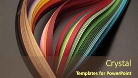  Presentation with abstract wave - Presentation featuring color-strip-wave-paper-abstract background and a tawny brown colored foreground