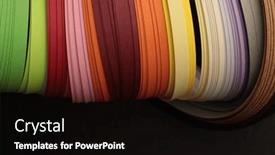  Presentation with abstract wave - Presentation consisting of color-strip-wave-paper-abstract background and a black colored foreground