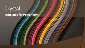  Presentation with abstract wave - PPT theme having color-strip-wave-paper-abstract background and a tawny brown colored foreground