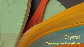  Presentation with abstract wave - Theme having color-strip-wave-paper-abstract background and a tawny brown colored foreground