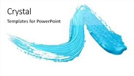  Presentation with stroke - Slide deck consisting of color strokes - oil paint stroke on white background and a white colored foreground