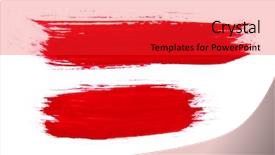  Presentation with paint brush - PPT layouts having color strokes - paint brush texture isolated background and a red colored foreground