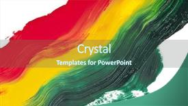  Presentation with paint - Audience pleasing slide deck consisting of color strokes - paint colorful on a white backdrop and a ocean colored foreground