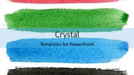  Presentation with watercolor red - Audience pleasing presentation theme consisting of color strokes - red green blue and black backdrop and a light blue colored foreground