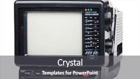  Presentation with portable radio - Slide deck consisting of color tv set with radio background and a dark gray colored foreground