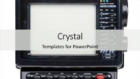  Presentation with vintage radio - Amazing PPT theme having color tv set with radio backdrop and a white colored foreground