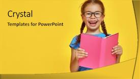  Presentation with red blue yellow - Presentation theme consisting of color wall education and success background and a yellow colored foreground