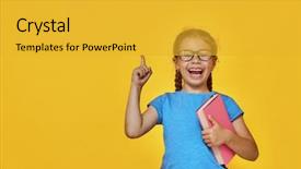  Presentation with red blue yellow - Amazing presentation having color wall education and success backdrop and a gold colored foreground