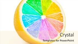  Presentation with diversity - Slides enhanced with color wheel rainbow colors background and a blonde colored foreground
