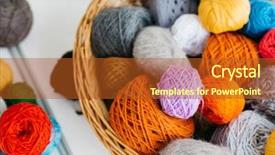  Presentation with needles - Colorful theme enhanced with color yarn for knitting knitting backdrop and a red colored foreground