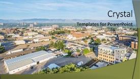  Presentation with rocky mountains - Colorful slide set enhanced with colorado - aerial view of fort collins backdrop and a light blue colored foreground