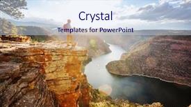  Presentation with anchorage metropolitan area - Colorful PPT theme enhanced with colorado - flaming gorge recreation area backdrop and a sky blue colored foreground