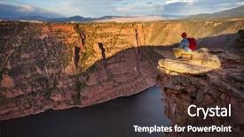  Presentation with area - Presentation theme with colorado - flaming gorge recreation area background and a wine colored foreground