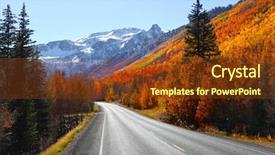  Presentation with scenic - Beautiful slides featuring colorado - scenic million dollar high way backdrop and a tawny brown colored foreground
