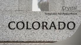  Presentation with memorial - PPT theme enhanced with colorado-engraved-on-a-memorial background and a light gray colored foreground
