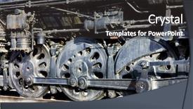  Presentation with railroad - Presentation theme with colorado railroad museum usa background and a dark gray colored foreground