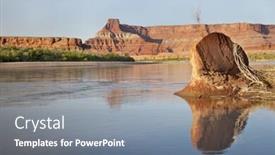  Presentation with colorado - Colorful slide deck enhanced with colorado-river-in-canyonlands-national backdrop and a gray colored foreground
